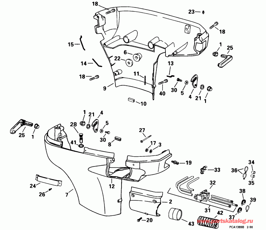��������� �������� ����� Evinrude E115FSXECS 1998  - wer Engine Cover - wer ������ ��������� (�����)