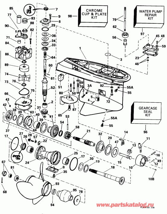   Evinrude E150EXECD 1998  - Counter-rotation /  Counter-rotation