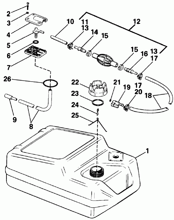 ��������� EVINRUDE E175FCXECS 1998  - �������� Rotation -- Il & Ftl Models -  Standard Rotation -- Il & Ftl Models