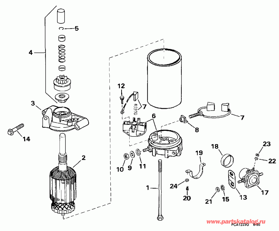 ��������� Evinrude E25RMLECA 1998  - ectric ������� / ectric Starter