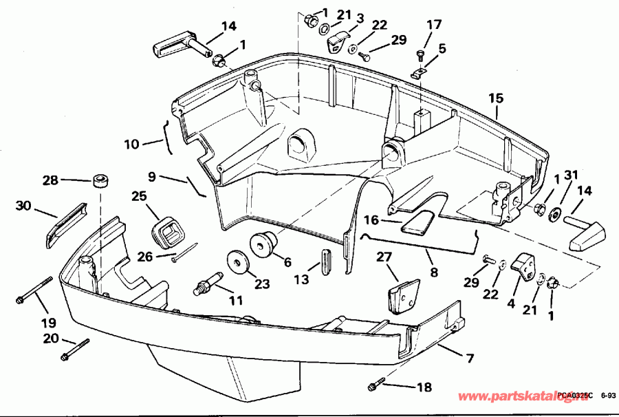 ����� Evinrude E25TELECB 1998  - Johnson