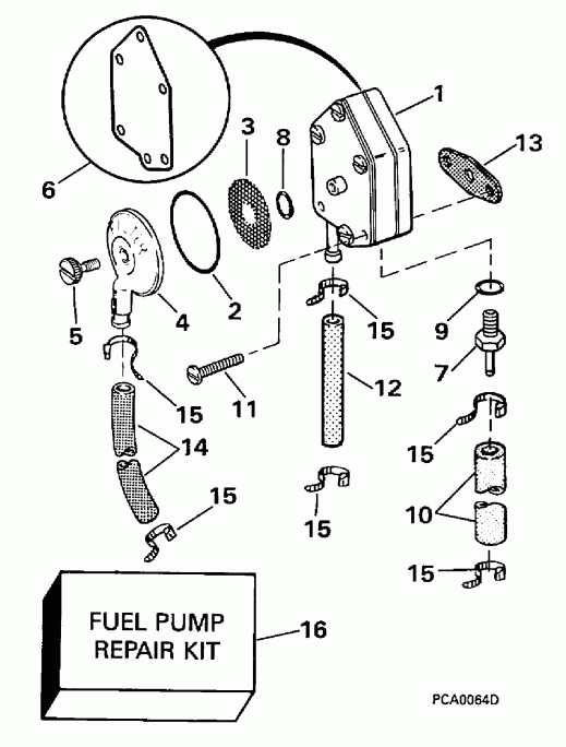    Evinrude E25TELECB 1998  - el Pump