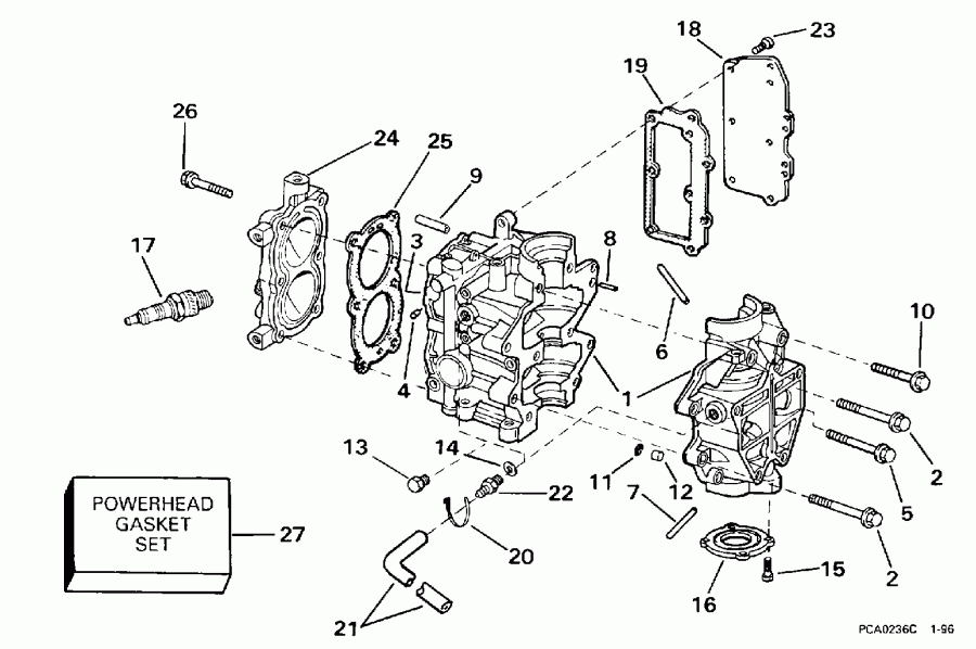   Evinrude E4BRECRJ 1998  - linder &   - linder & Crankcase