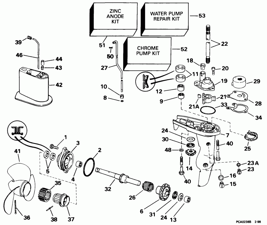 ��������� �������� ����� EVINRUDE E4BRLECRJ 1998  - arcase / arcase