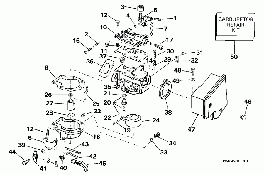 ����� Evinrude E8RLECR 1998  - rburetor - rburetor