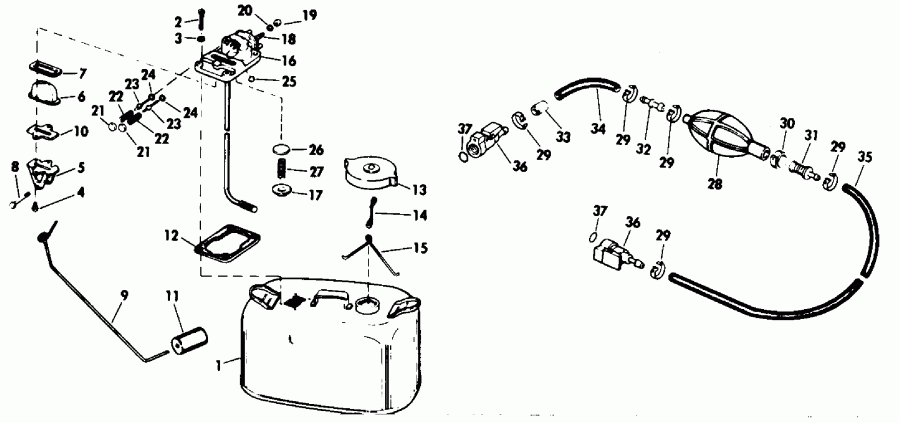   Evinrude HE6FRLECA 1998  - haust  / haust Housing
