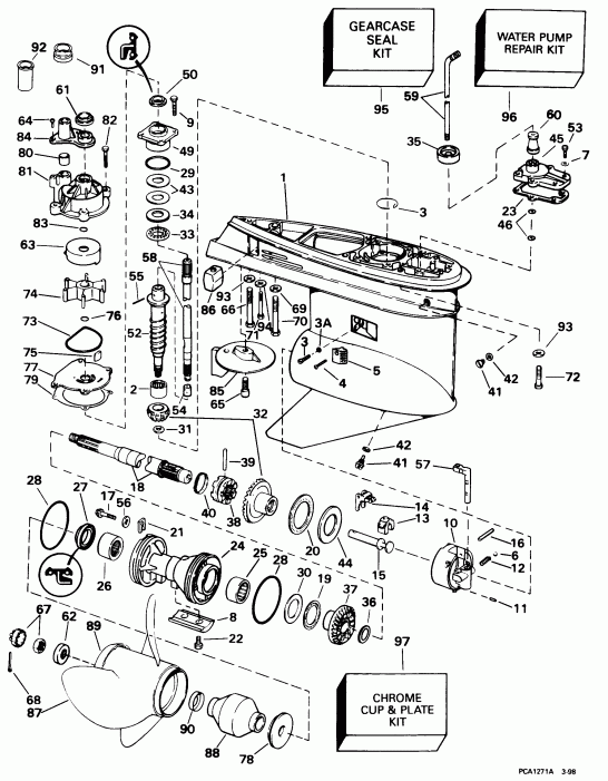 ��������� ������� L115GLECA 1998  - 90 & 115 Sx Models /  90 & 115 Sx Models