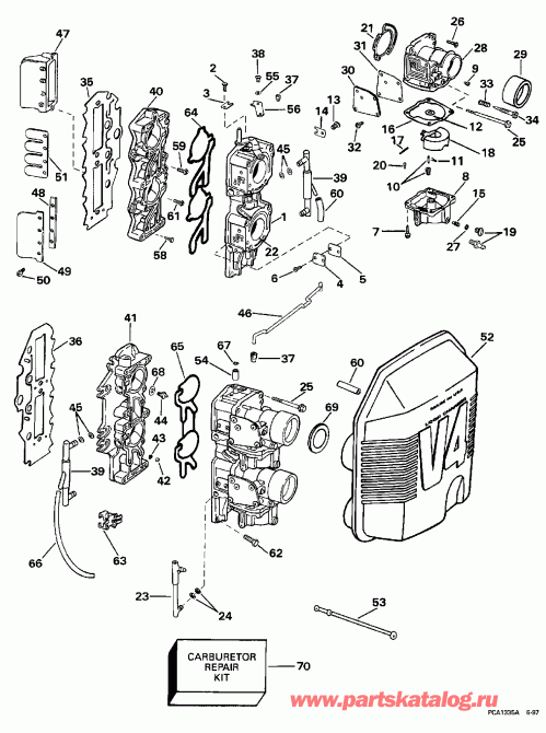����� ������� SE105RWYH 1998  - rburetor & �������� ��������� - rburetor & Intake Manifold