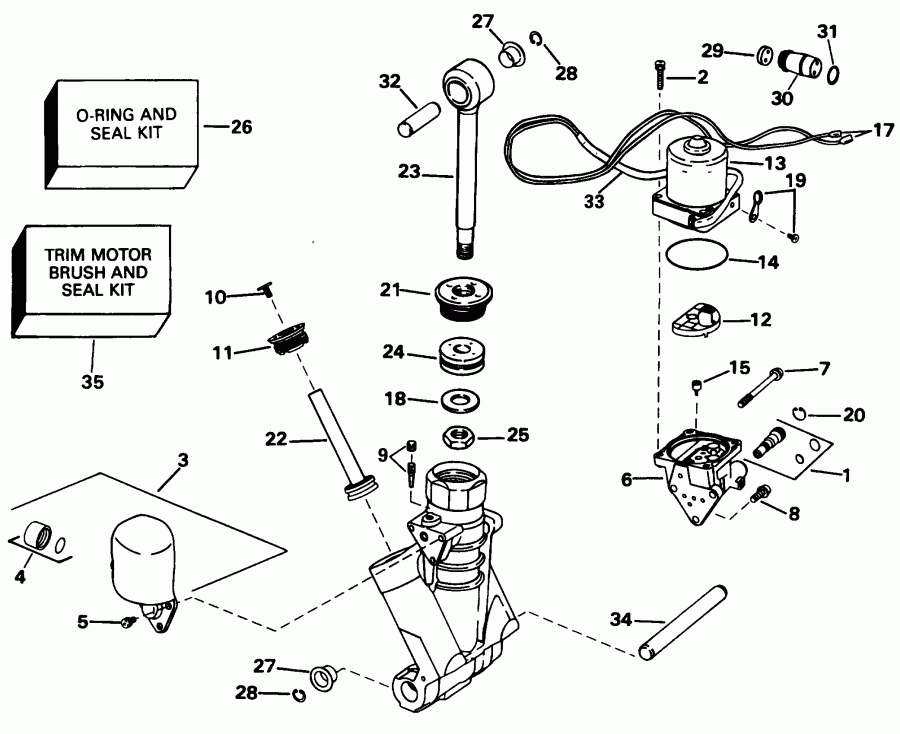     SE105WEXV 1998  - wer Trim / tilt Hydraulic Assembly / wer Trim/tilt Hydraulic Assembly