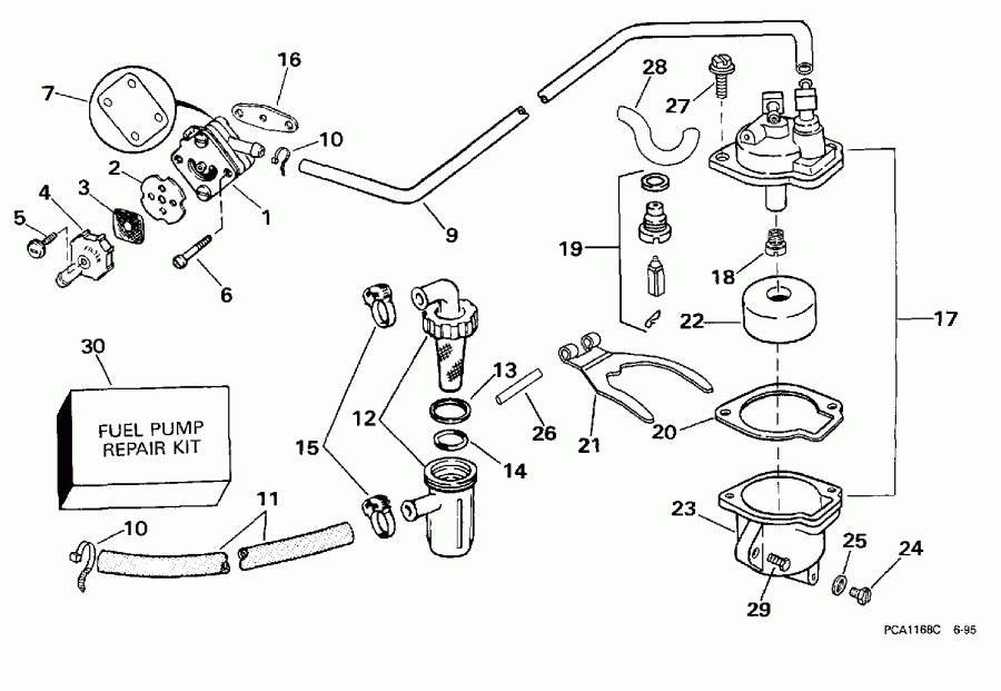 ��������� ��������� EVINRUDE SE10RPLY 1998  - 15kc Models Only -  15kc Models Only