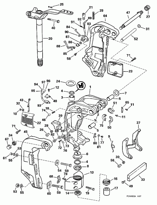 ��������� ����� Evinrude SE150WTPXY 1998  - dsection / dsection
