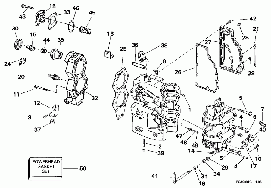 ����� ������� SE40RPYT2 1998  - linder & Crankcase