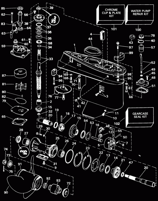  EVINRUDE SE55RSYM2 1998  - T2 & M2 Models Only