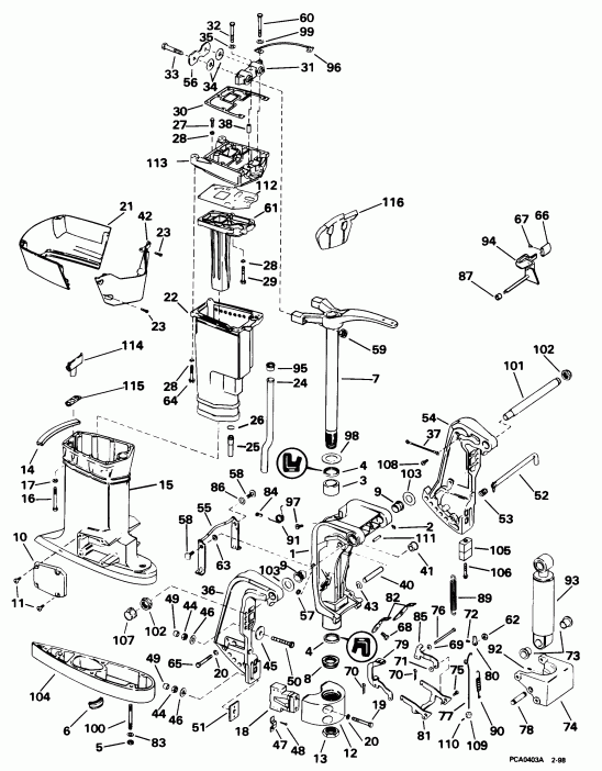    EVINRUDE SE65WMYD 1998  - dsection - dsection