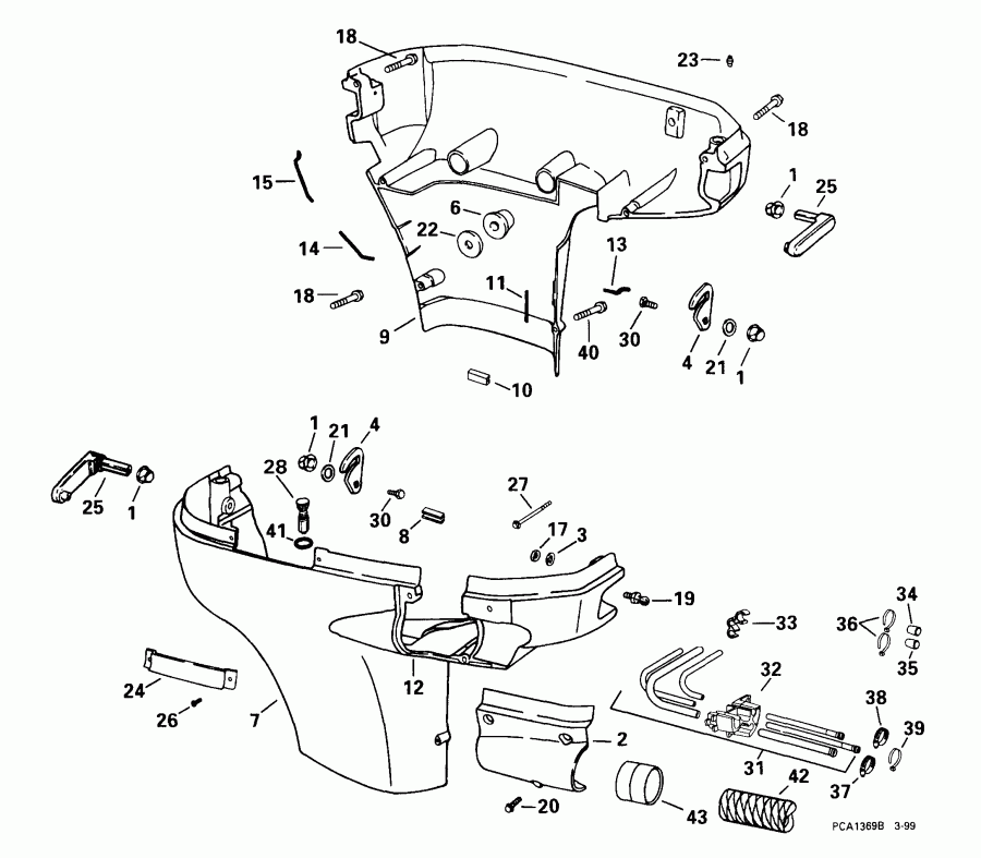    EVINRUDE E115FPXEEN 1999  - wer Engine Cover