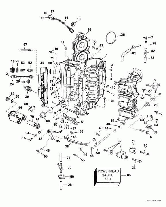 ����� Evinrude E115FSLEEN 1999  - linder & ������ ���������