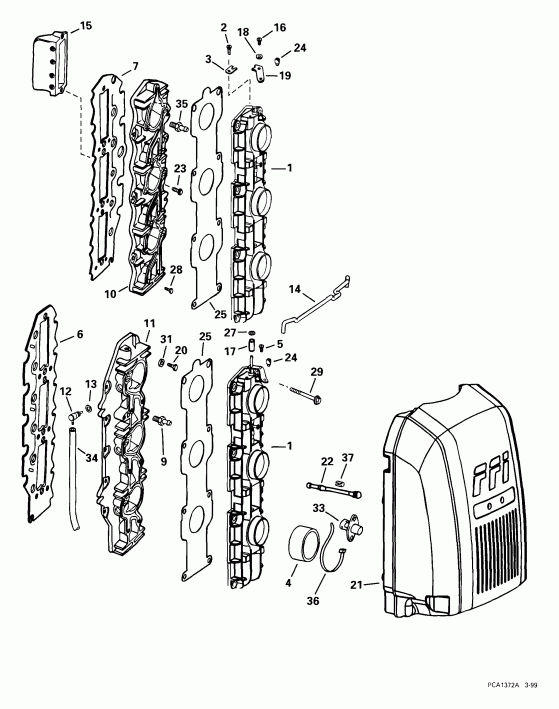 �������� ��������� ����� EVINRUDE E150FCXEEN 1999  - take ��������� / take Manifold