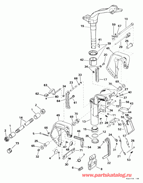 ��������� ����� Evinrude E15EL4EEB 1999  - dsection - dsection