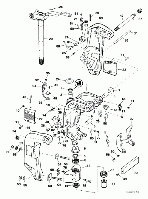 ��������� EVINRUDE E175FPXEEN 1999  - dsection - dsection