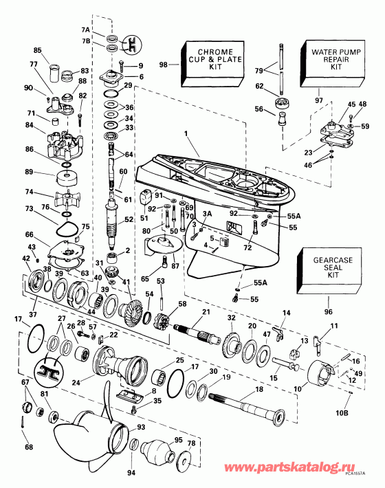   EVINRUDE E175FSLEEO 1999  -  Counter-rotation -- Fcx Models / Counter-rotation -- Fcx Models