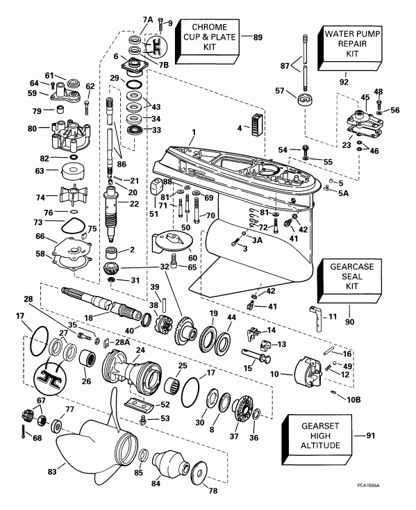 ��������� �������� ����� EVINRUDE E175FSLEEO 1999  - �������� Rotation -- Fpl Models /  Standard Rotation -- Fpl Models