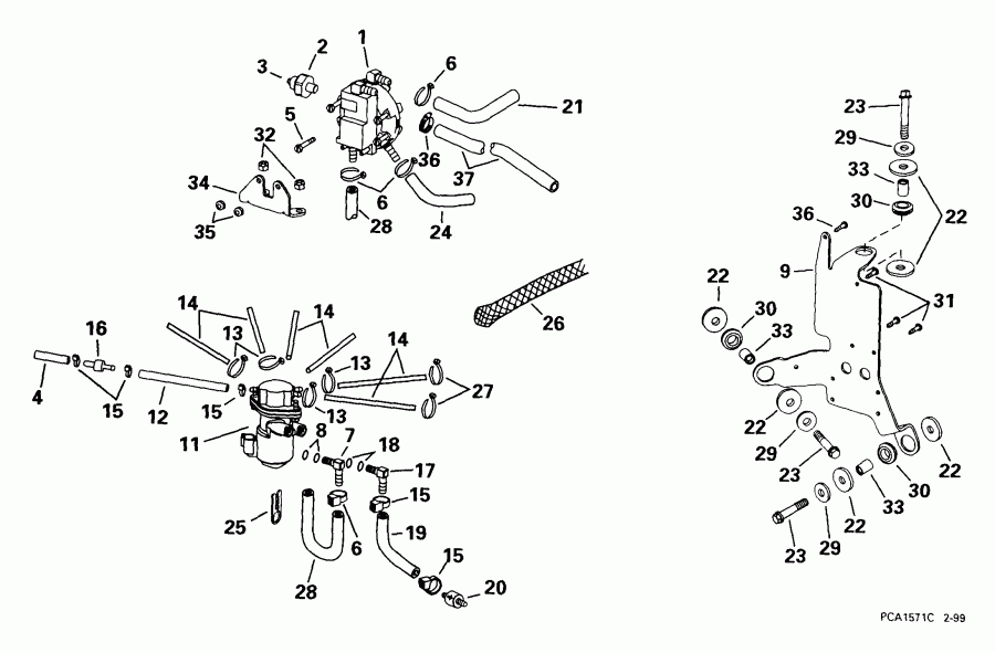 ��������� ��������� Evinrude E225FPLEEN 1999  - l Components