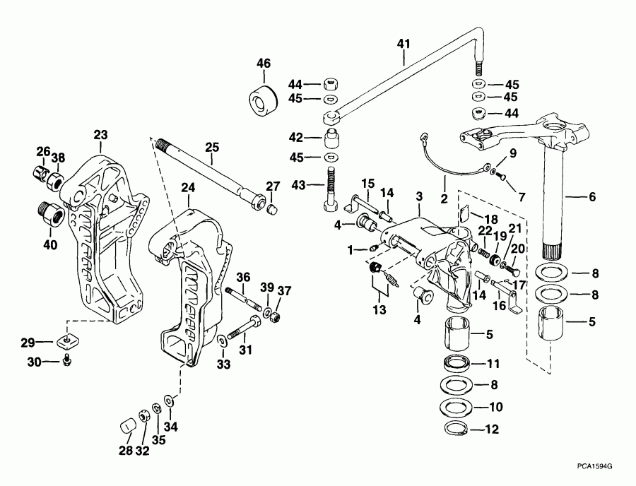 ��������� ��������� ������� E40PL4EES 1999  - ern & ���������� ��������� - ern & Swivel Bracket