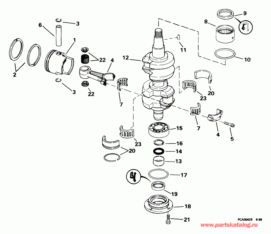 ��������� �������� ����� ������� E40WRLEES 1999  - ankshaft & Piston