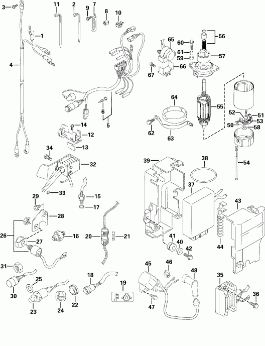 ��������� ����� ������� E25PL4SSS 4-Stroke, Elec. Start, TNT, 15  - ectrical System