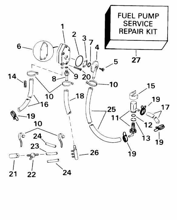 ��������� ����� EVINRUDE E65WELSSC Commercial, Elec. Start, 20 IN  - el Pump & Filter