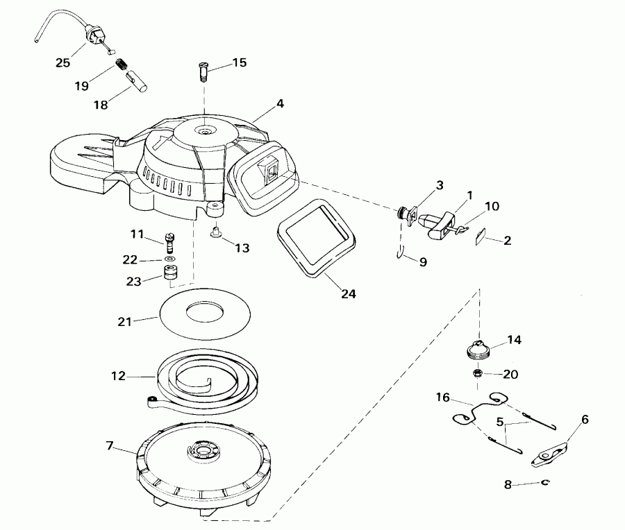 ��������� ������� E6RL4SSB 4-Stroke, Rope Start, Tiller, 2  - wind �������
