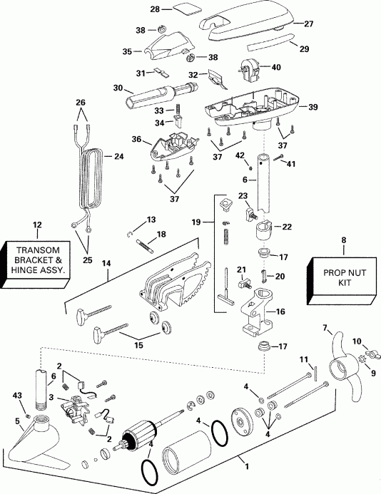  Evinrude P/N 773176 Intruder 44HP 2000  - aquest 36 H