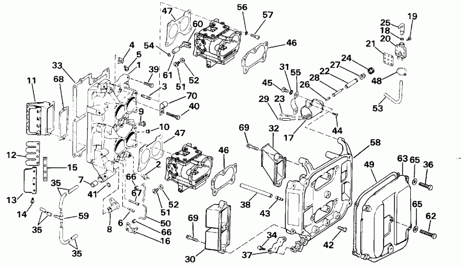 ��������� EVINRUDE E115MLESB 1990  - take Manifold / take ���������