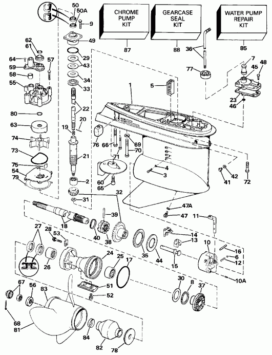    Evinrude E120TLESB 1990  - 140tx Standard Rotation - 140tx  Rotation