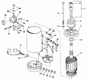  & Solenoid American Bosch 08142-23-mo30sm (Electric Starter & Solenoid American Bosch 08142-23-mo30sm)