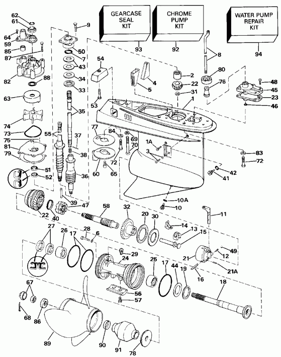 ��������� ��������� Evinrude E300CXESB 1990  - �������� ��������