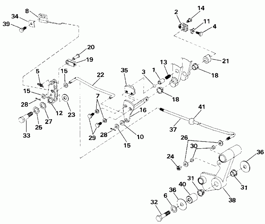   Evinrude E40RESR 1990  - ift & Throttle Linkage (continued) - ift &  age (continued)