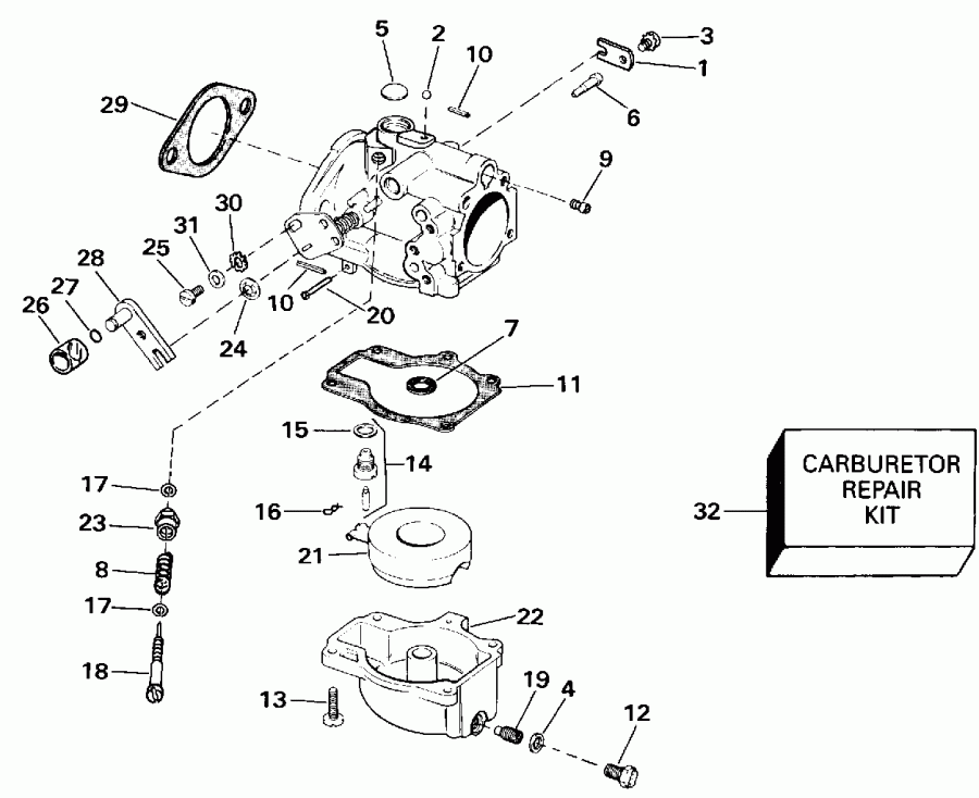  Evinrude E40TELESR 1990  - All 50 Models