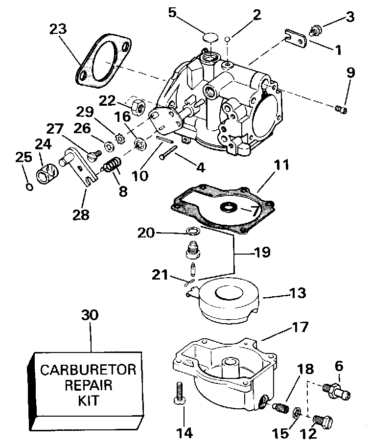 �������� ��������� ����� EVINRUDE E45RCESR 1990  - All 45 Models