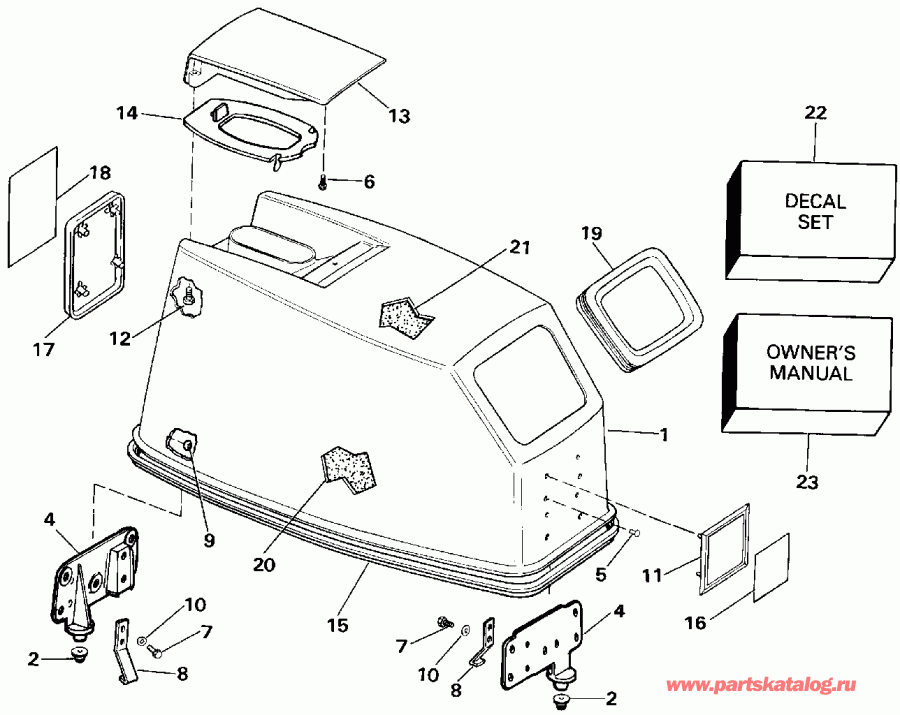 �������� ����� EVINRUDE E50TELESR 1990  - Johnson ���� Start Only / Johnson Rope Start Only