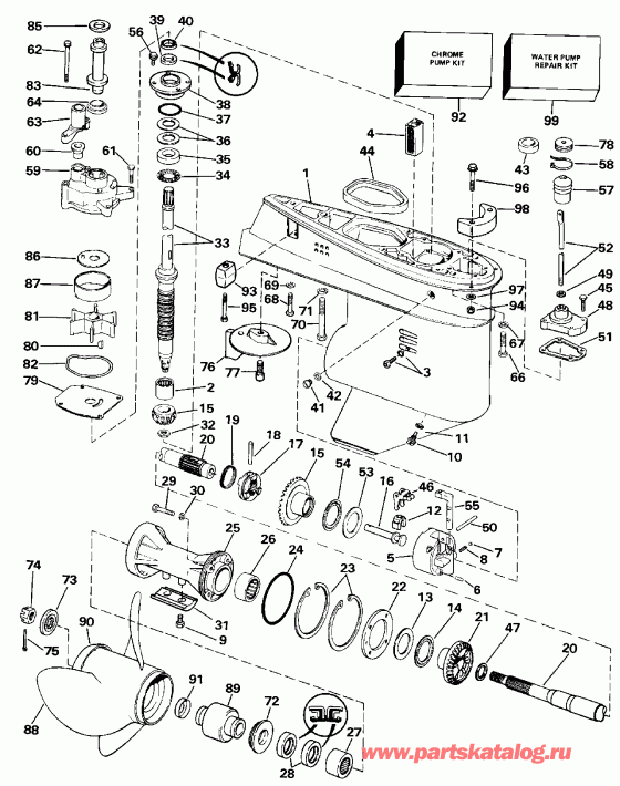 ��������� �������� ����� EVINRUDE E55RWLESR 1990  - arcase - arcase