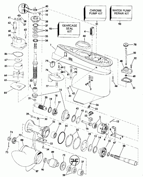  Evinrude E60ELESM 1990  - arcase / arcase