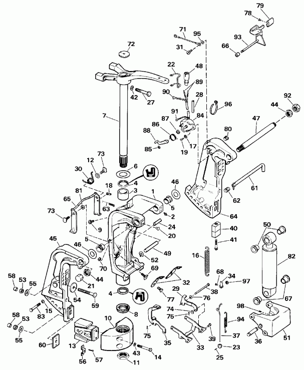   Evinrude TE90TLESF 1990  - dsection