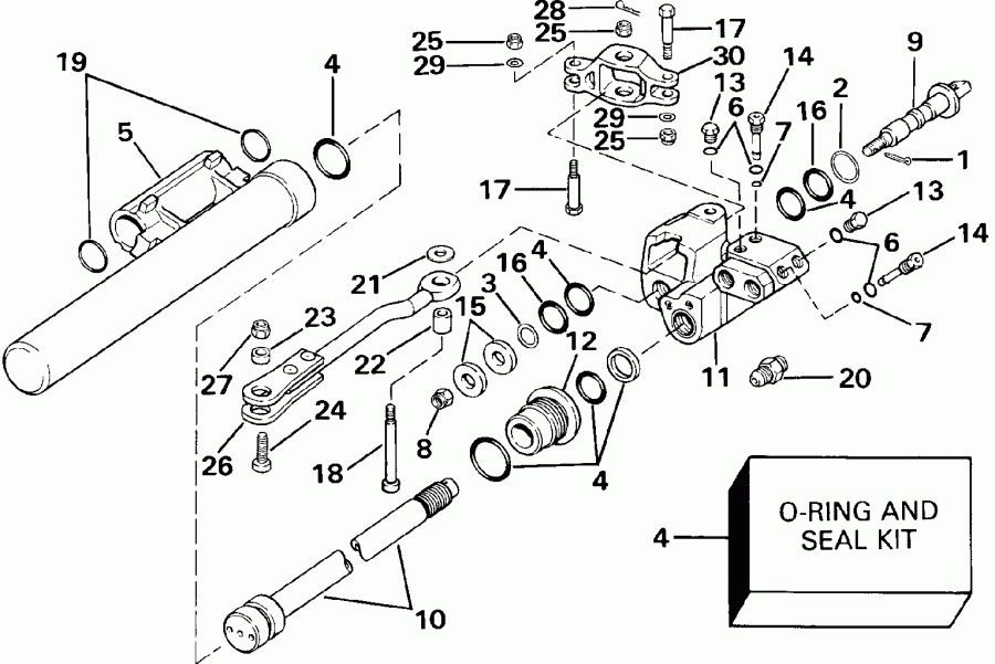 Evinrude VE200TXESM 1990  - linder & ������ Assembly - linder & Valve Assembly