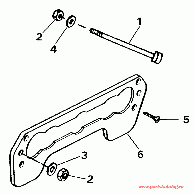 ��������� ����� Evinrude VE40TLESR 1990  - ansom Mount Kit