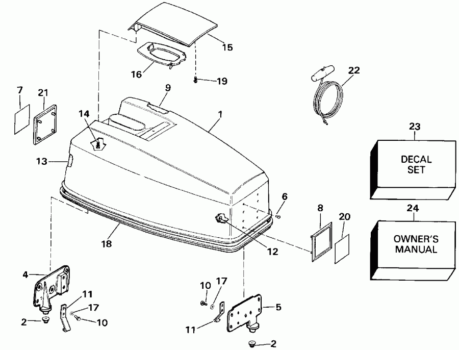 ��������� ��������� EVINRUDE VE50BELESR 1990  - Johnson 25-40