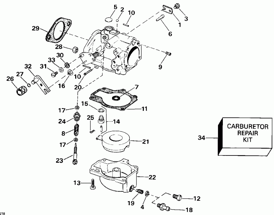 ��������� EVINRUDE VE50TLESR 1990  - All 25 & 40 Models / All 25 & 40 Models