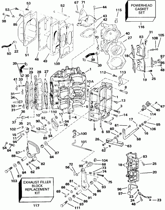 ����� Evinrude E115MLEIE 1991  - linder & ������ ���������