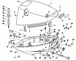 ������ ��������� (�����) - Johnson 120-140 Models (Engine Cover - Johnson 120-140 Models)