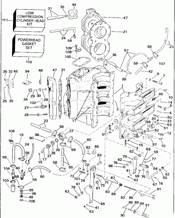 ����� EVINRUDE E140TXEID 1991  - linder & ������ ���������